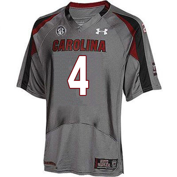 Men #4 Luke Doty South Carolina Gamecocks College Football Jerseys Sale-Gray